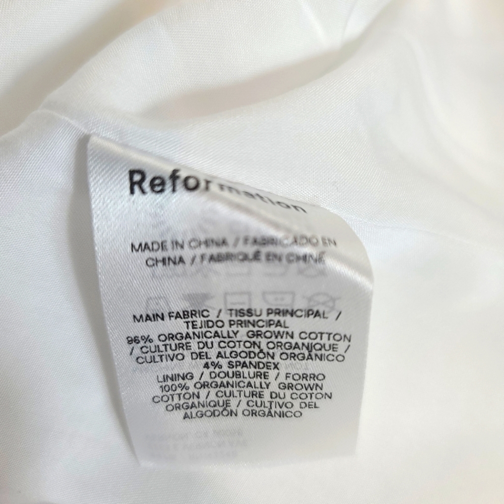 REFORMATION Kaede Dress in White - Picture 11 of 14